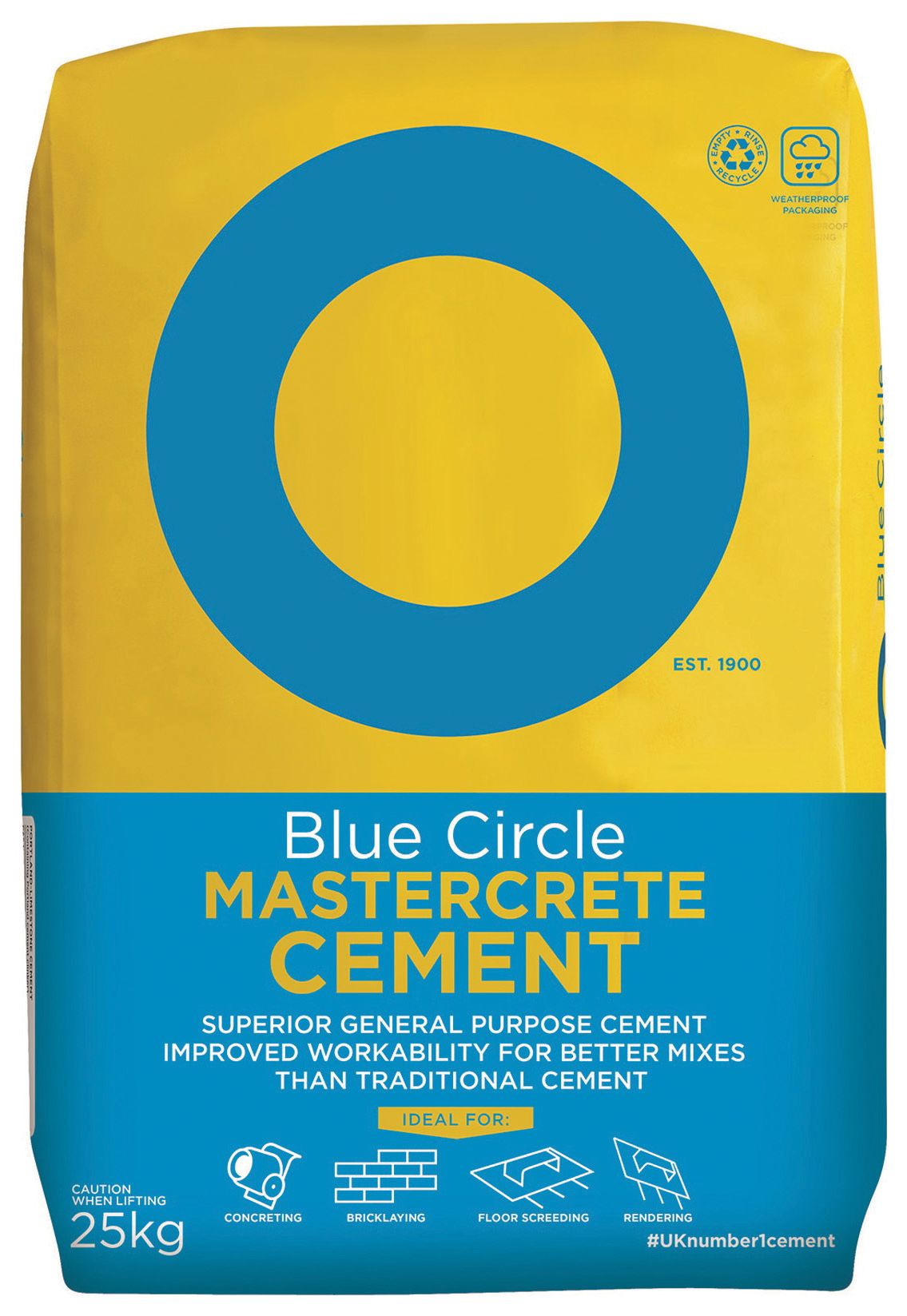 Blue Circle Mastercrete Cement, 12.5kg Handy bag