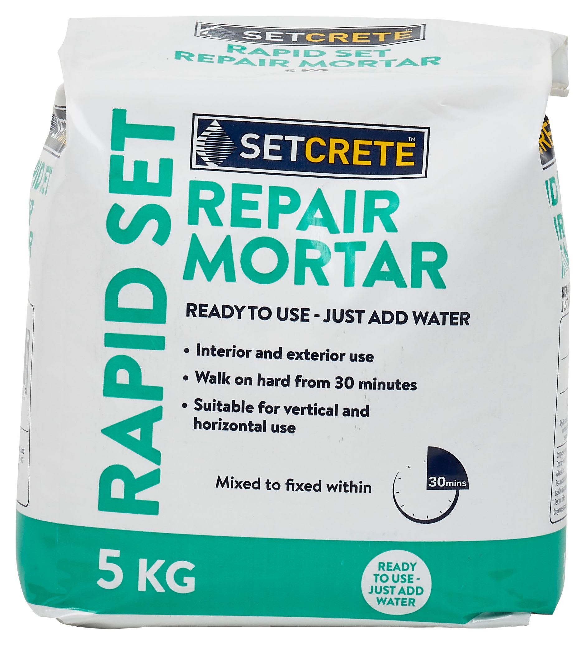 Setcrete Rapid Set Repair Mortar 5kg Wickes.co.uk