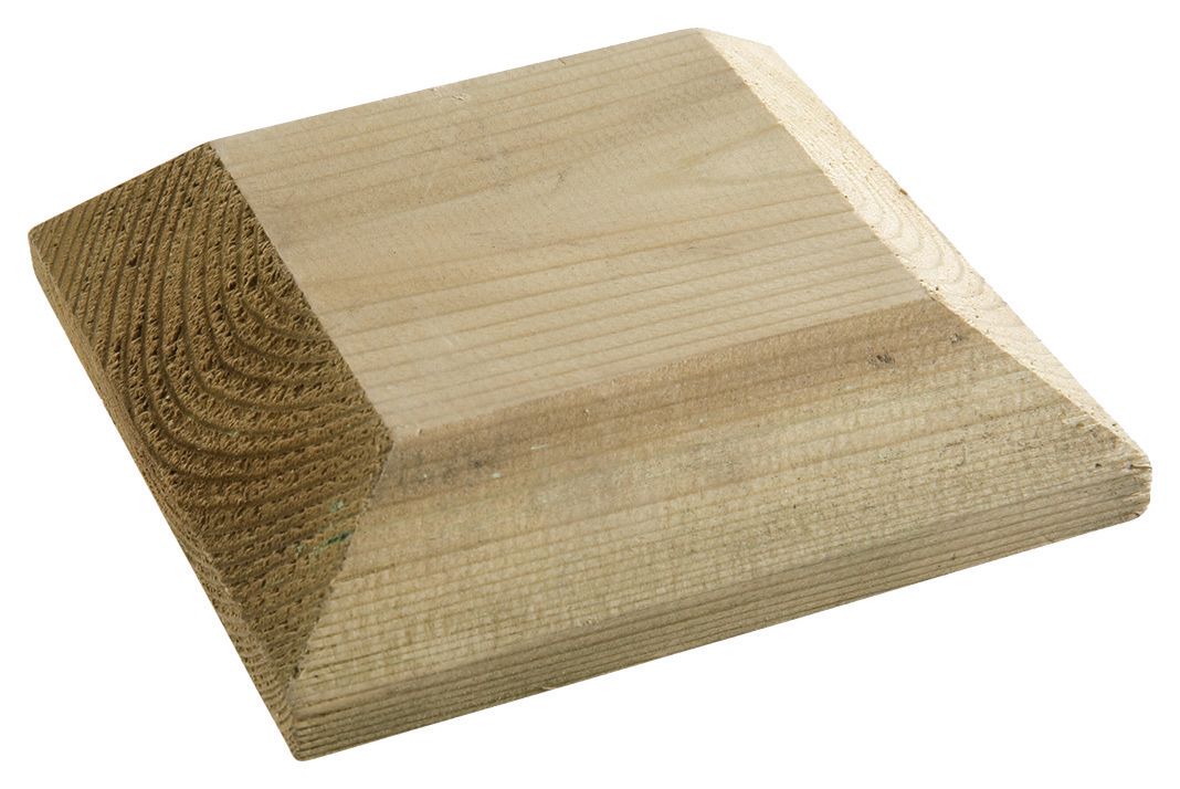 Image of Wickes Deck Post Flat Cap - Green 128 x 128 x 44mm