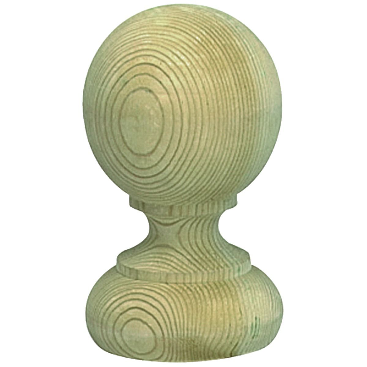 Image of Wickes Deck Post Ball - Green 77 x 77 x 128mm