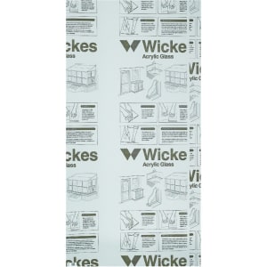 Wickes Durable Clear Acrylic Sheet - 600mm X 1220mm