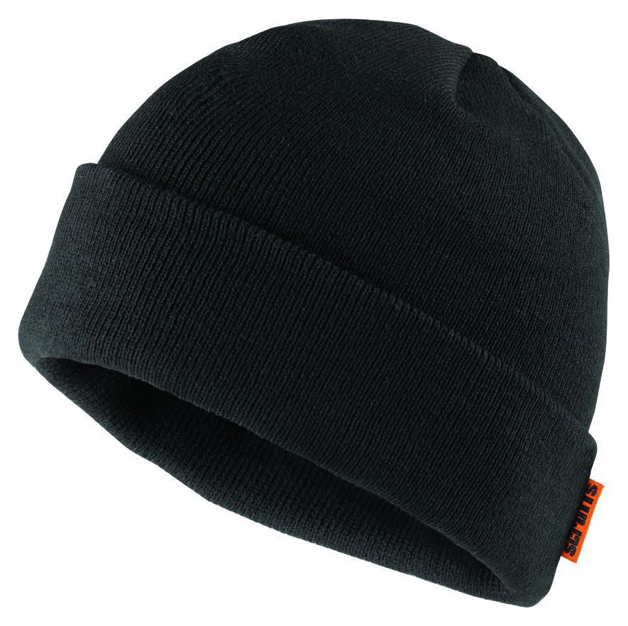 Image of Scruffs Knitted Thinsulate Work Beanie Hat Black - One Size