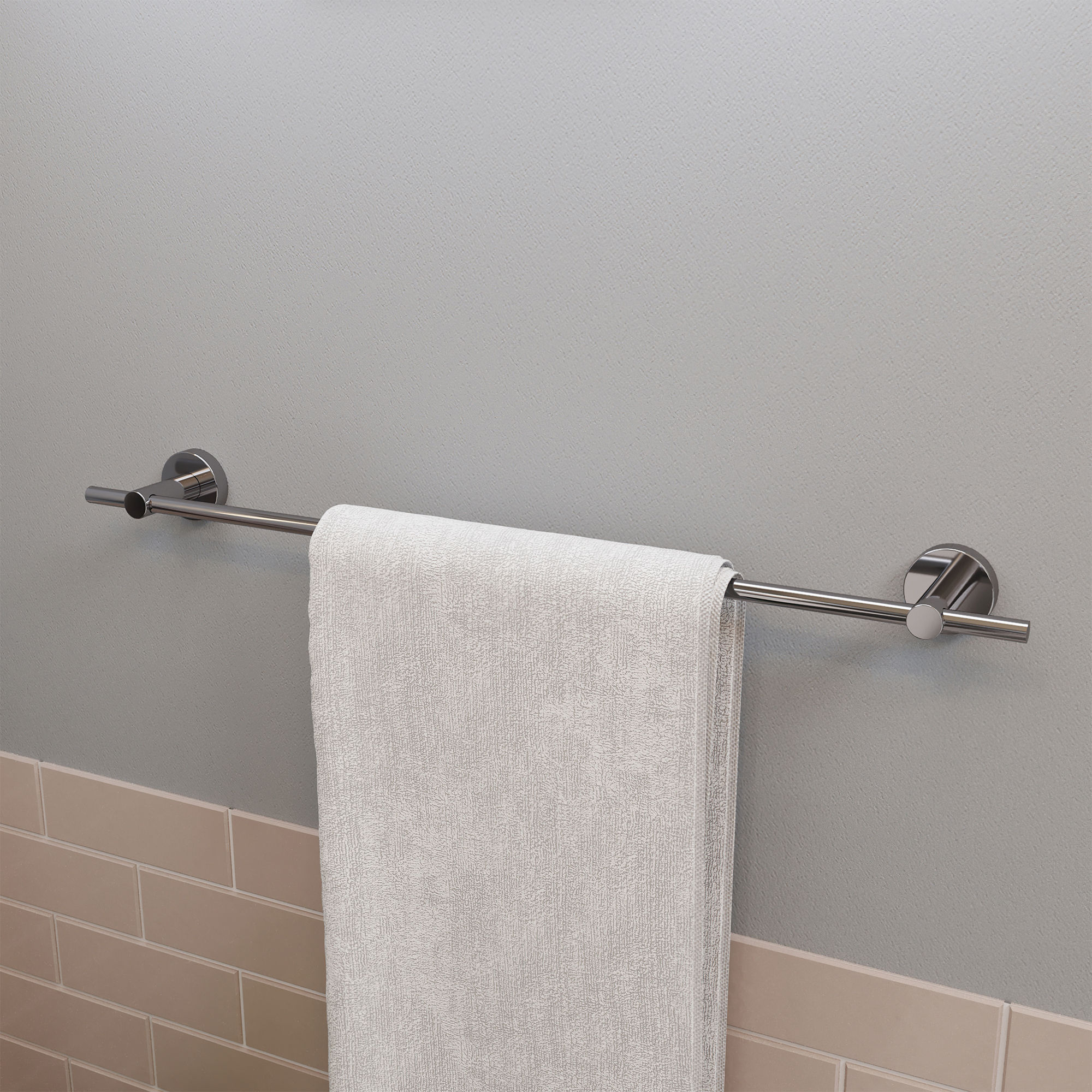 Croydex Pendle Flexi-Fix™ Bathroom Towel Rail - Chrome