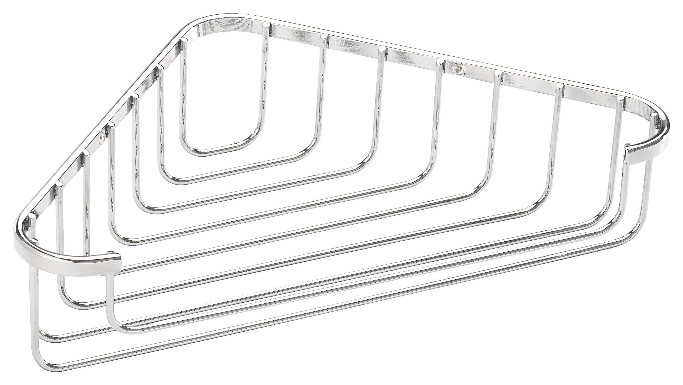 Croydex Rust Free Chrome Corner Basket - 280mm