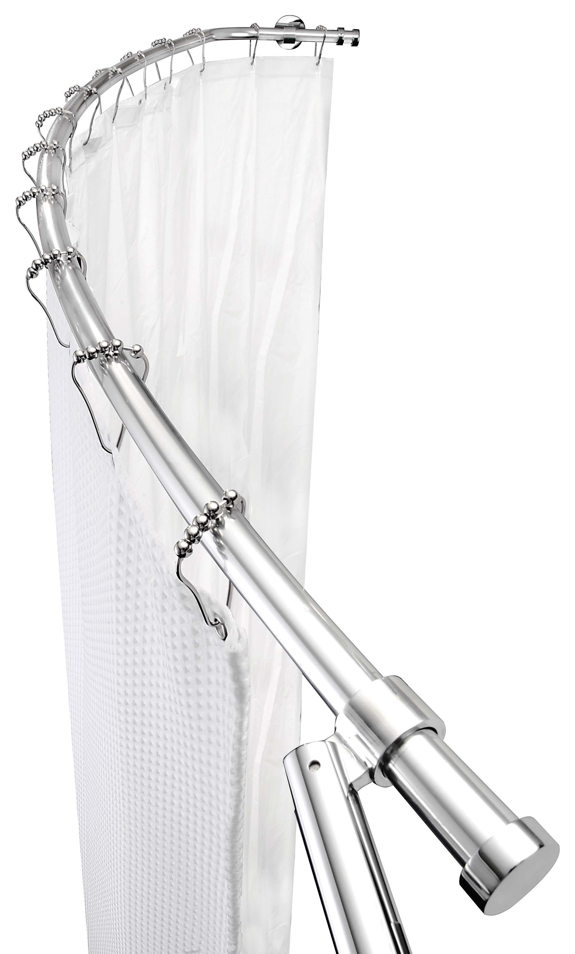 Croydex Luxury Curved Shower Curtain Rail - Chrome