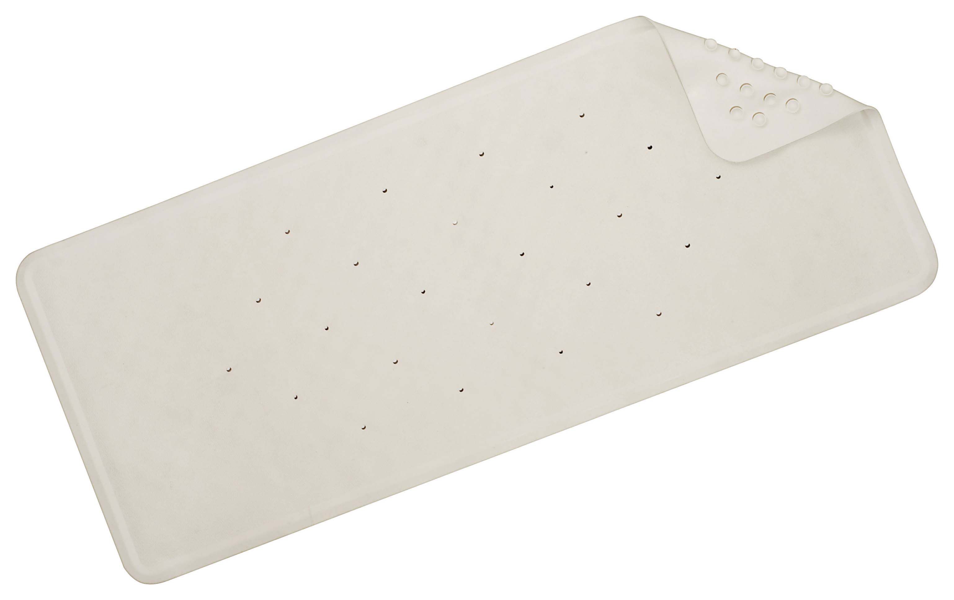 Image of Croydex Secure Grip White Rubber Bath Mat - 740 x 340mm