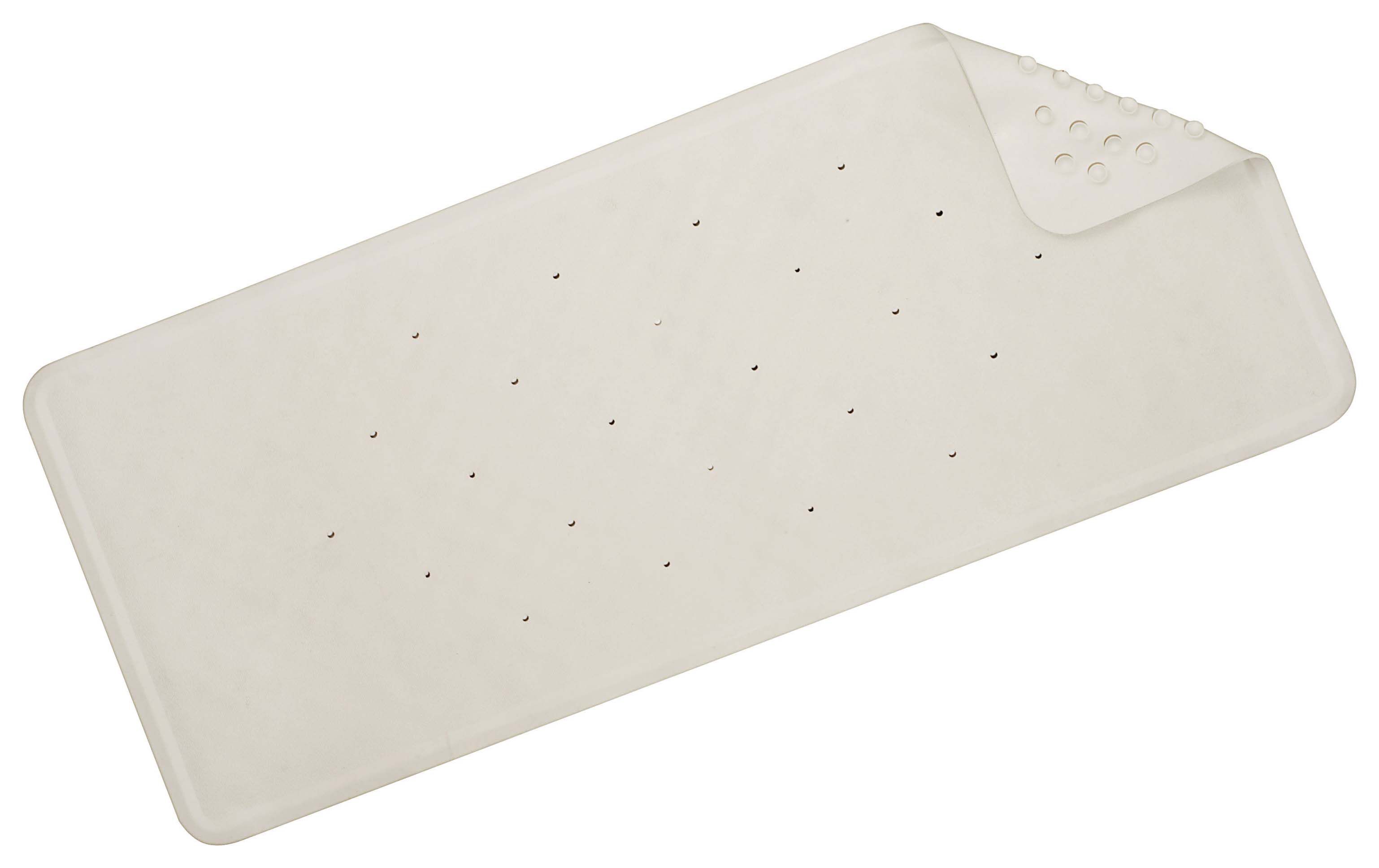 Croydex Secure Grip White Rubber Bath Mat - 740 x 340mm