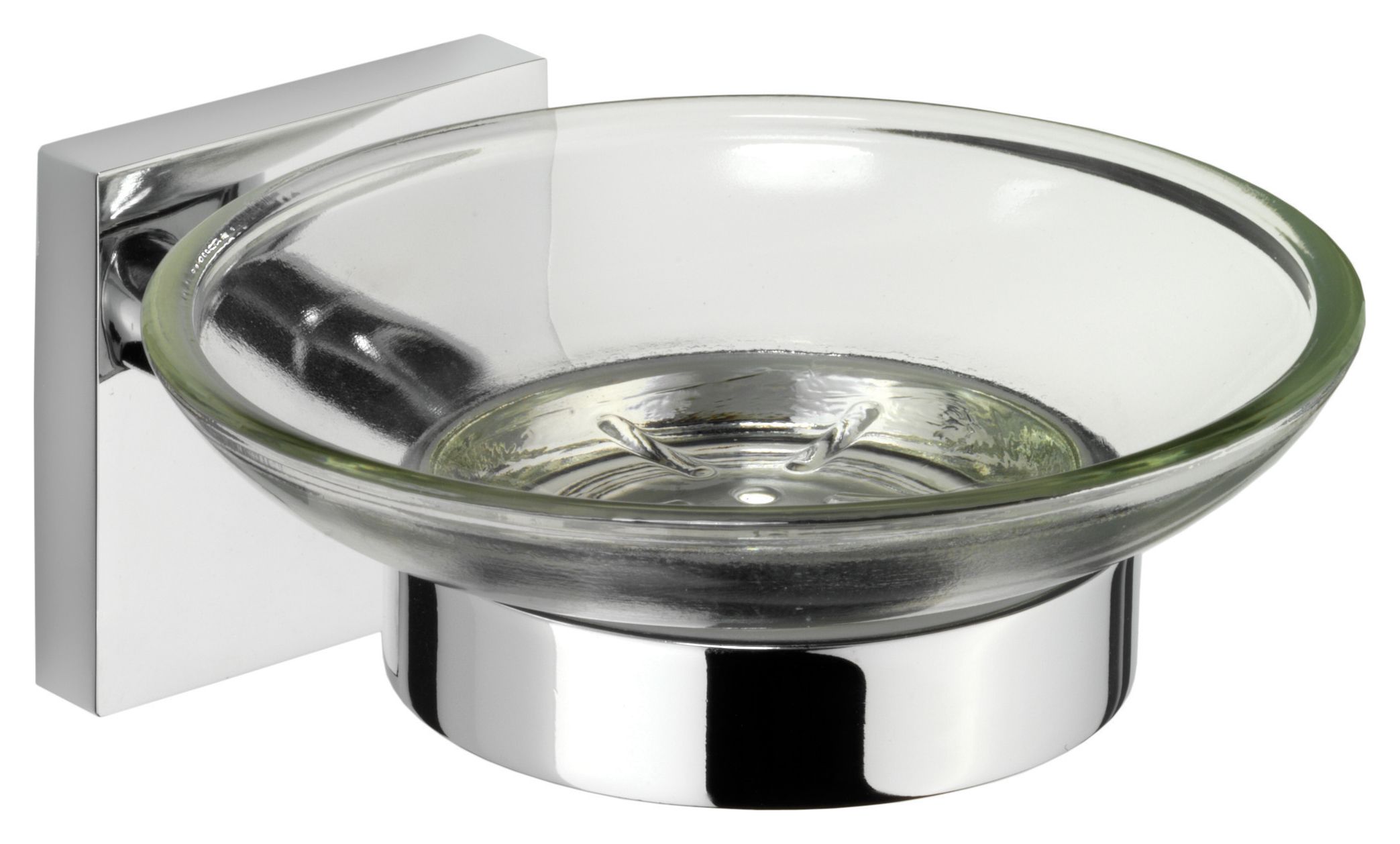 Image of Croydex Chester Flexi-Fix™ Bathroom Soap Dish & Holder - Chrome