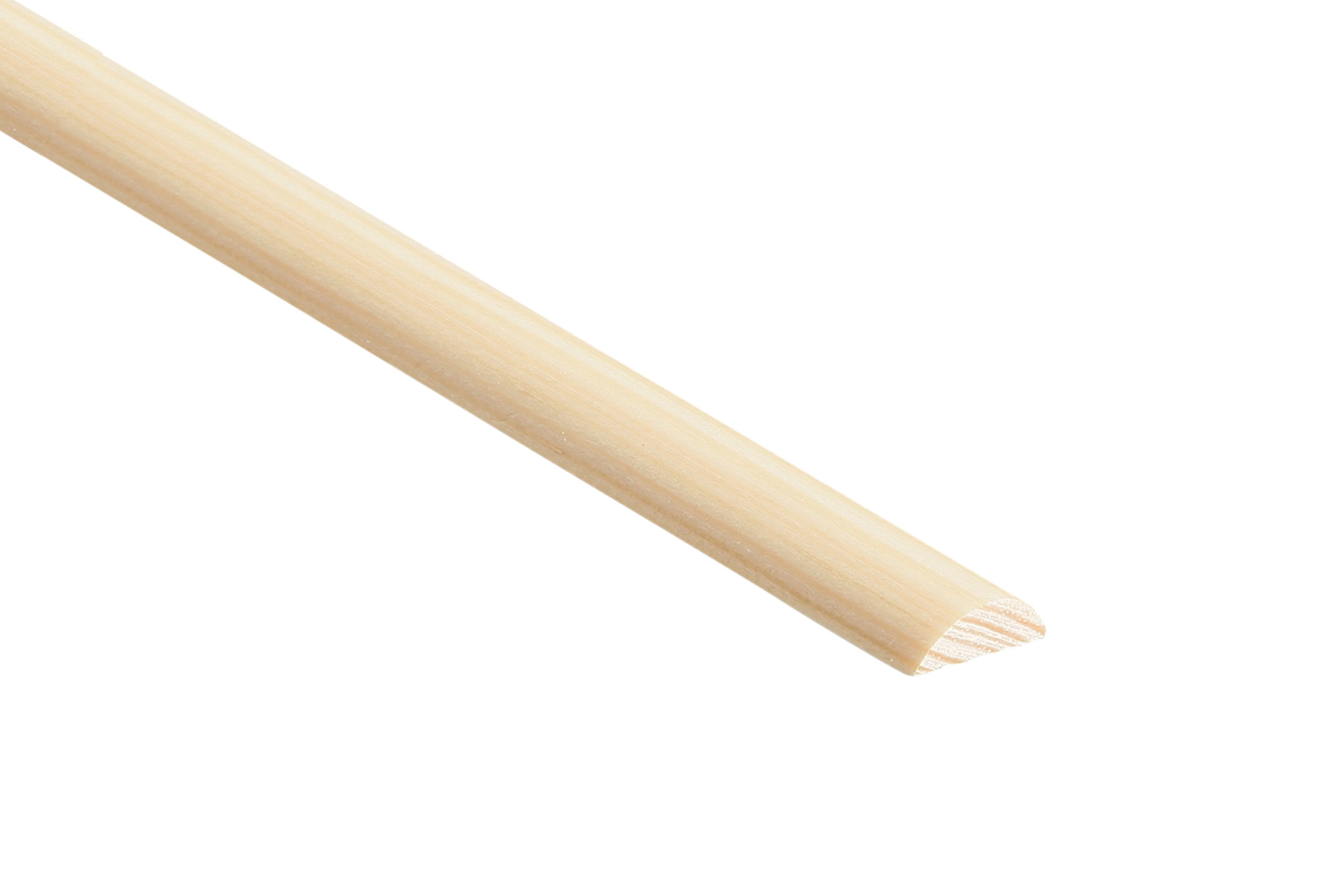 Image of Wickes Pine Half Round Moulding - 18 x 8 x 2400mm