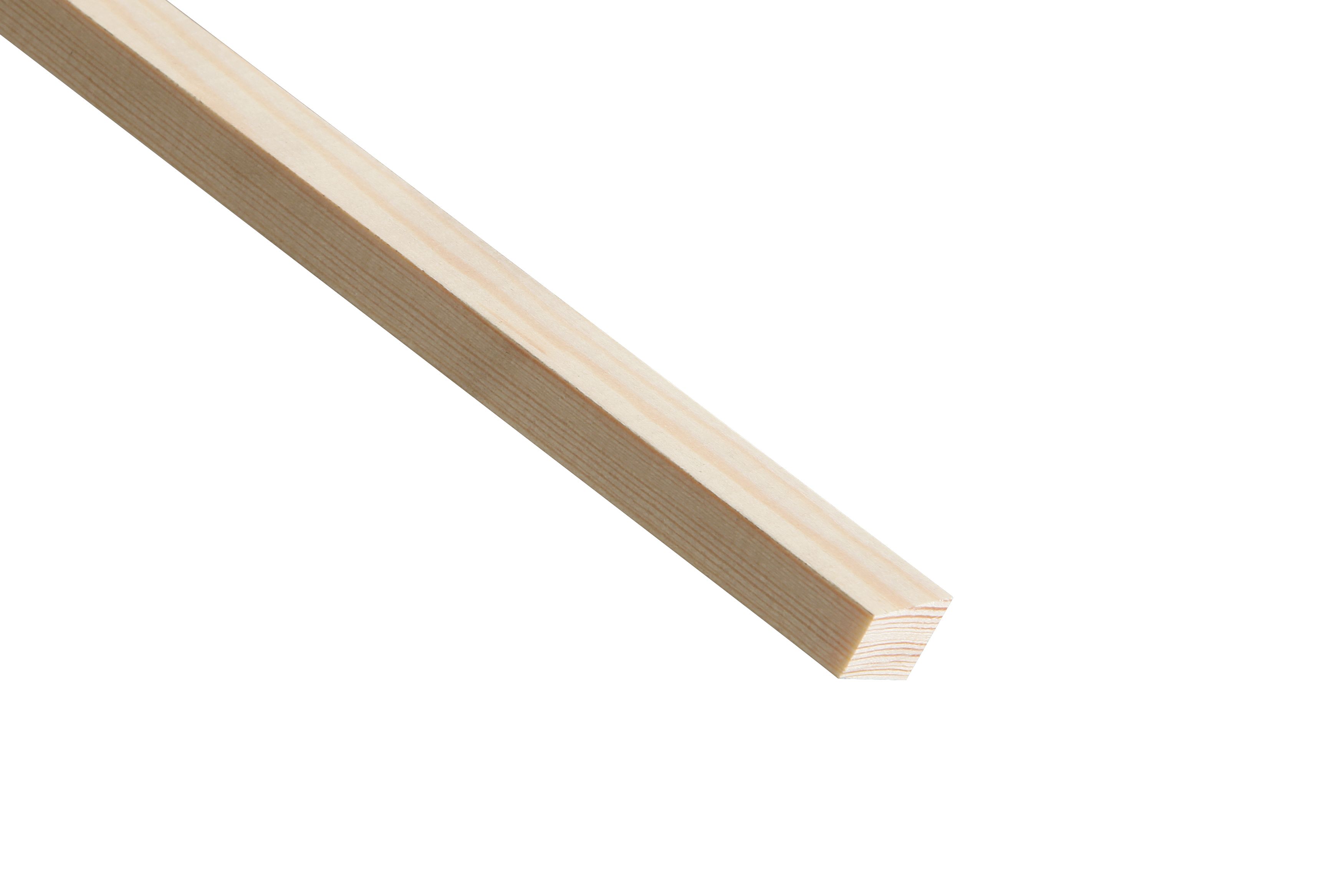 Image of Wickes Pine Wedge Bead Moulding - 15 x 12 x 2400mm