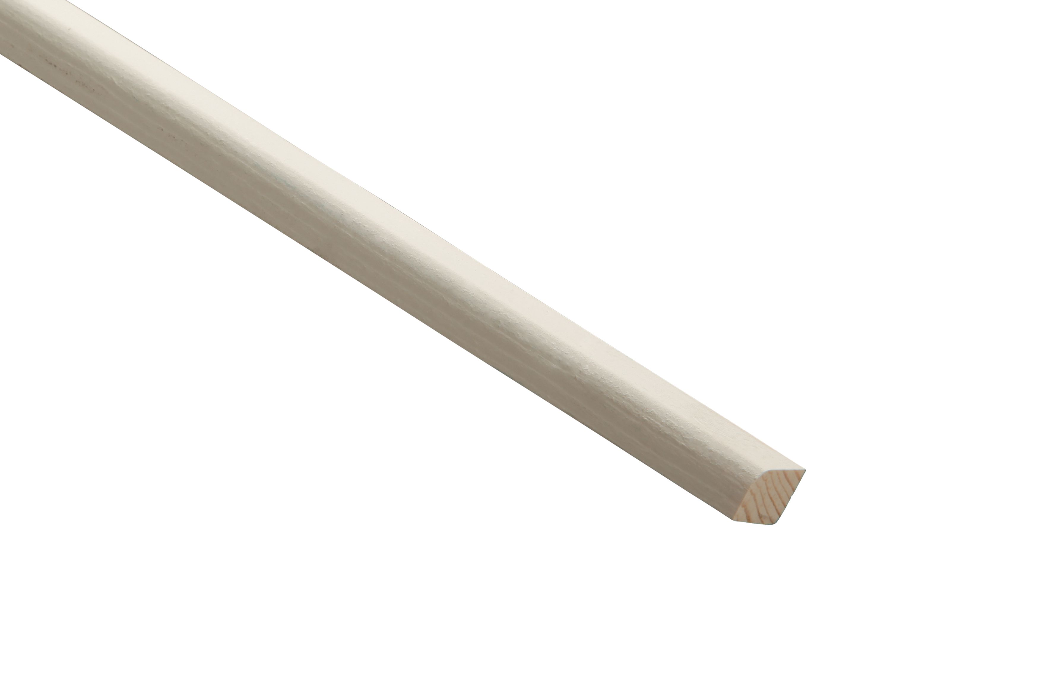 Image of Wickes Primed White Glass Bead Moulding - 10 x 15 x 2400mm