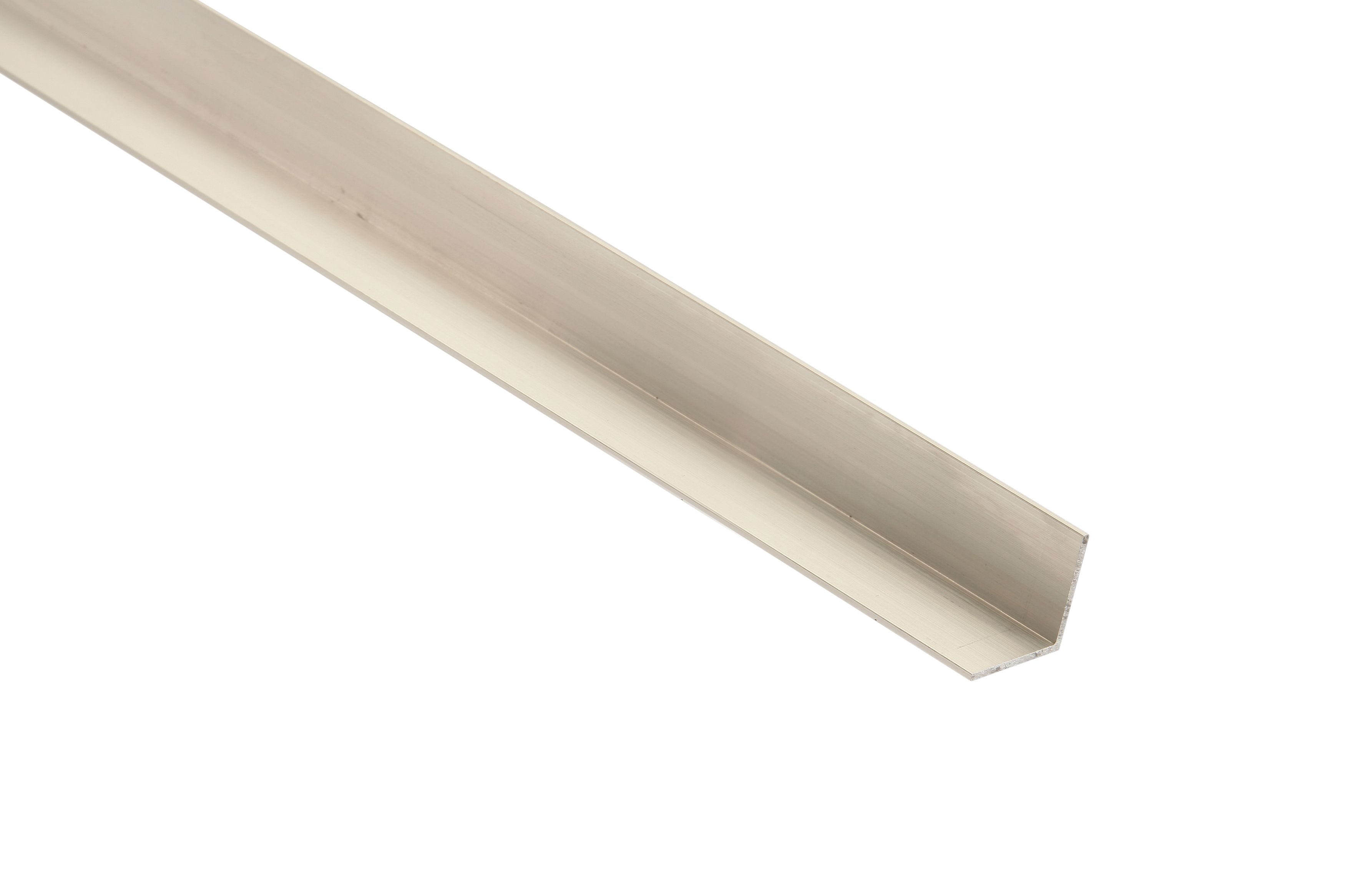 Image of Wickes Aluminium Angle Moulding - 12 x 12 x 2400mm