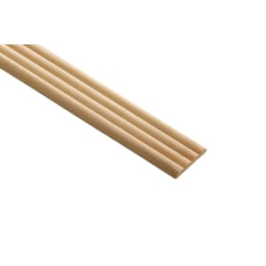 Wickes Pine Reed Moulding - 34mm x 6mm x 2.4m