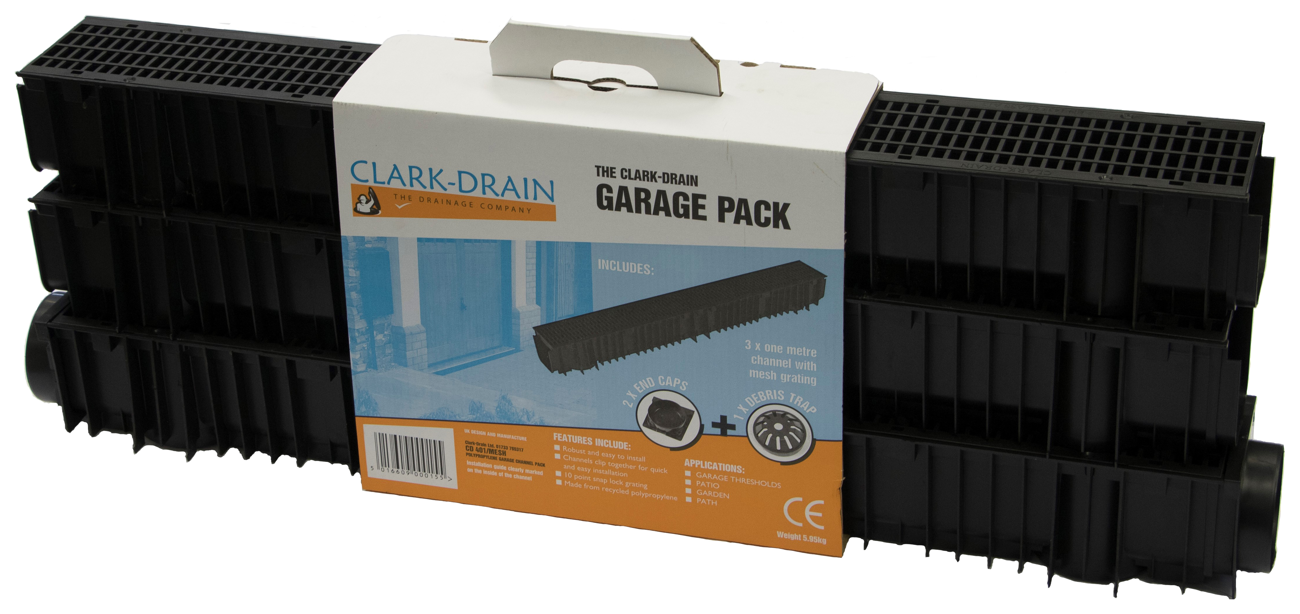 Clark-drain Driveway Channel Drainage Garage Pack