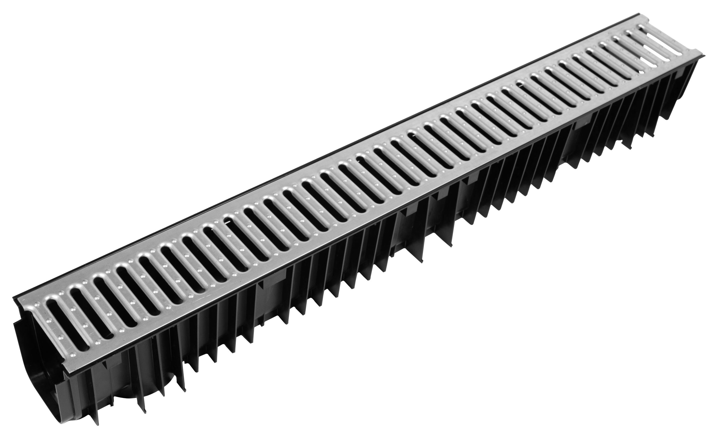 Clark-drain Channel & Galvanised Driveway Drainage Grate - 1m