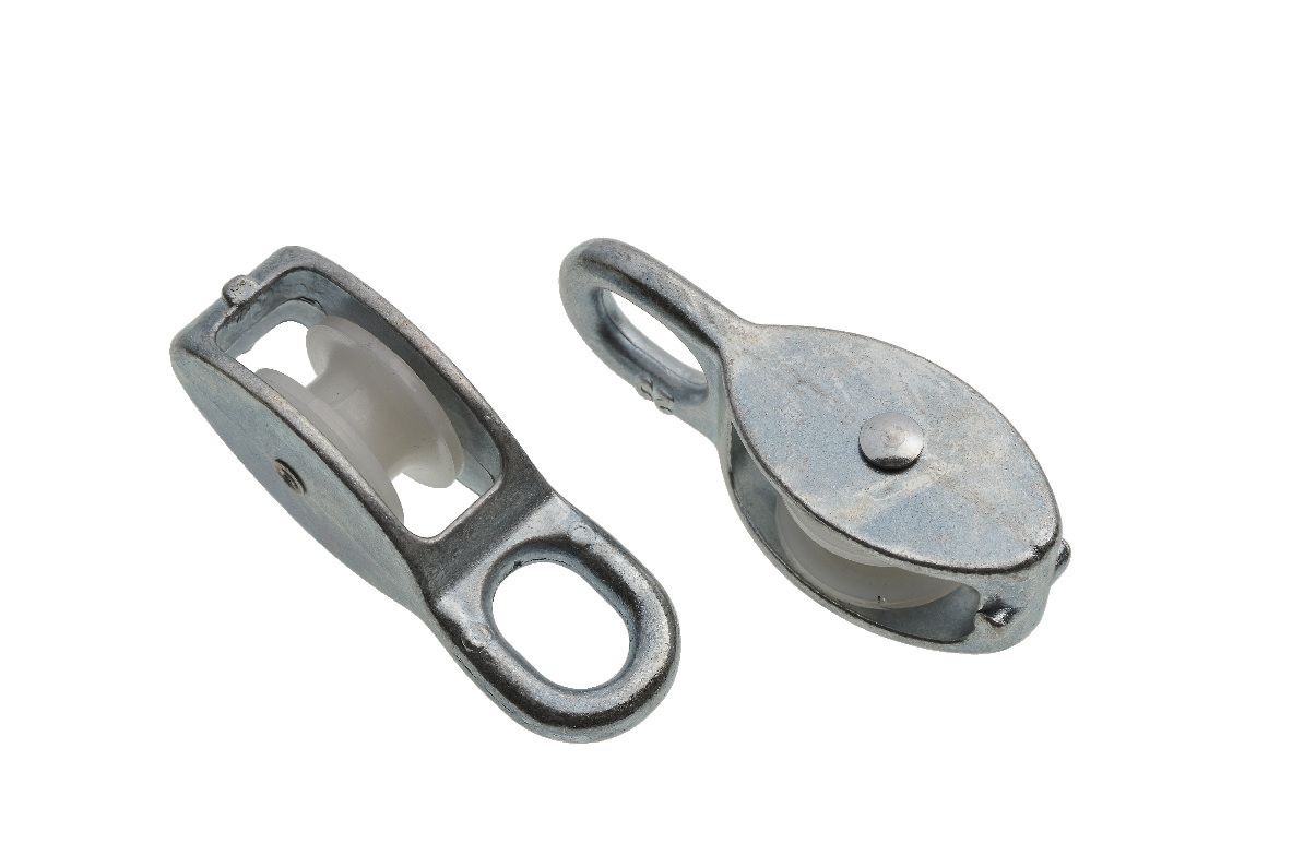 Wickes Bright Zinc Plated Rope Pulley - 25mm - Pack 2