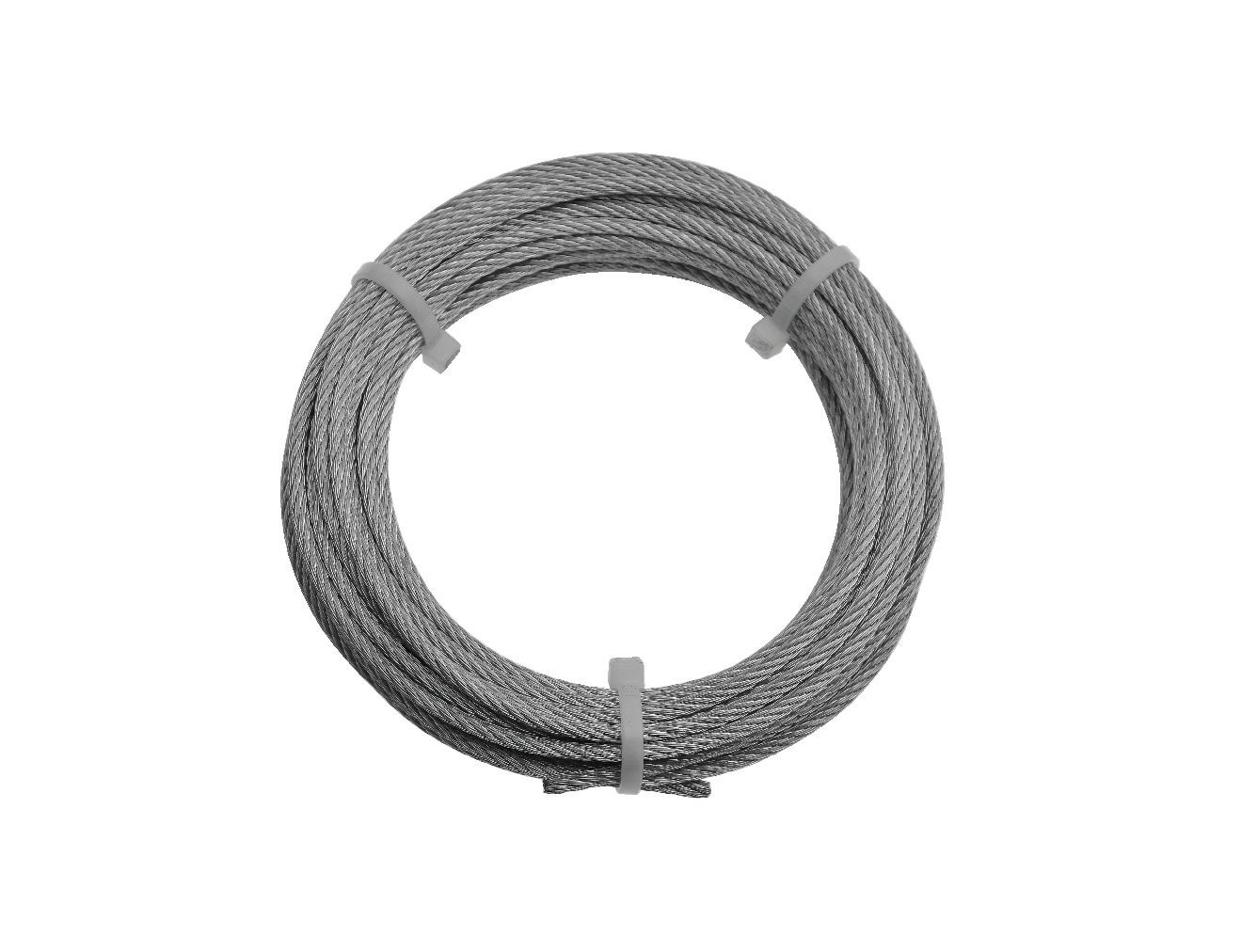 Image of Wickes Galvanised Steel Wire Rope - 4mm x 10m