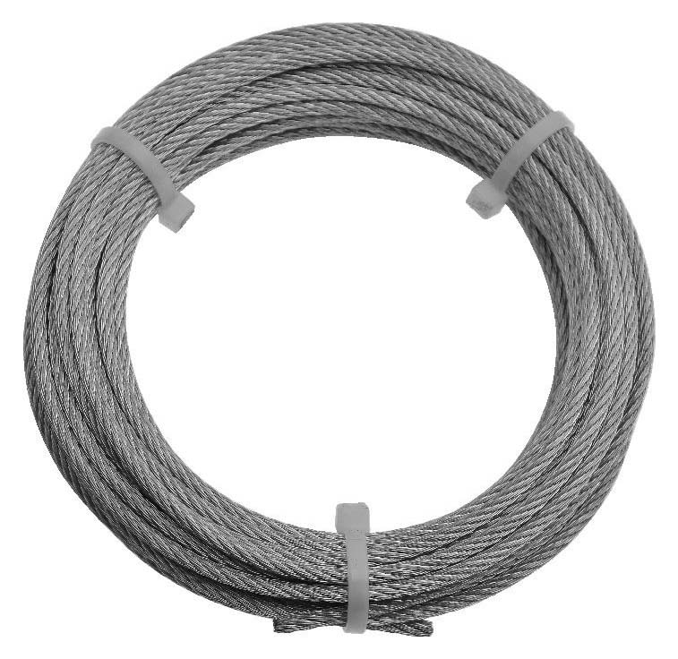 Image of Wickes Galvanised Steel Wire Rope - 4mm x 10m