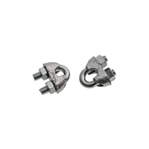 Wickes Bright Zinc Plated Wire Rope Clamp - 4mm - Pack 2