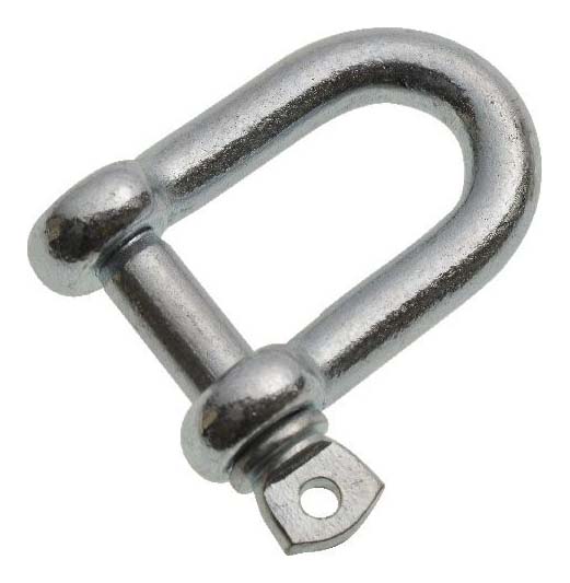 Wickes Bright Zinc Plated Dee Shackle - 6mm - Pack 2