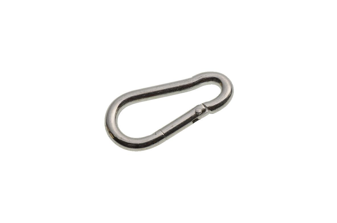 Image of Wickes Bright Zinc Plated Carbine Hook - 4mm - Pack 2