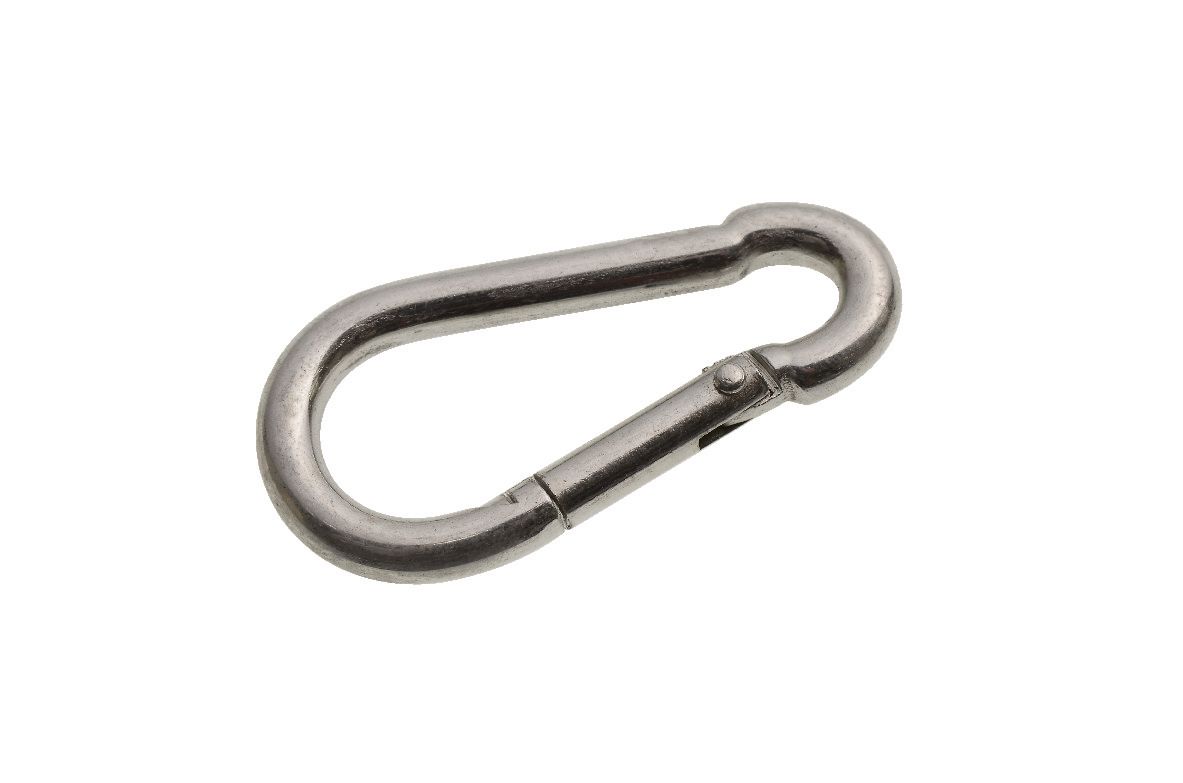 Image of Wickes Bright Zinc Plated Carbine Hook - 6mm - Pack 2