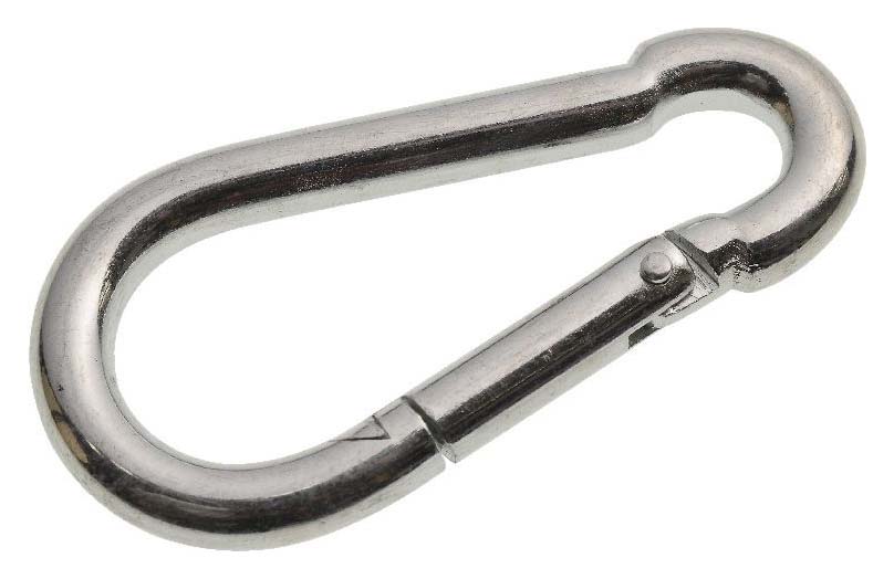 Image of Wickes Bright Zinc Plated Carbine Hook - 8mm - Pack 2