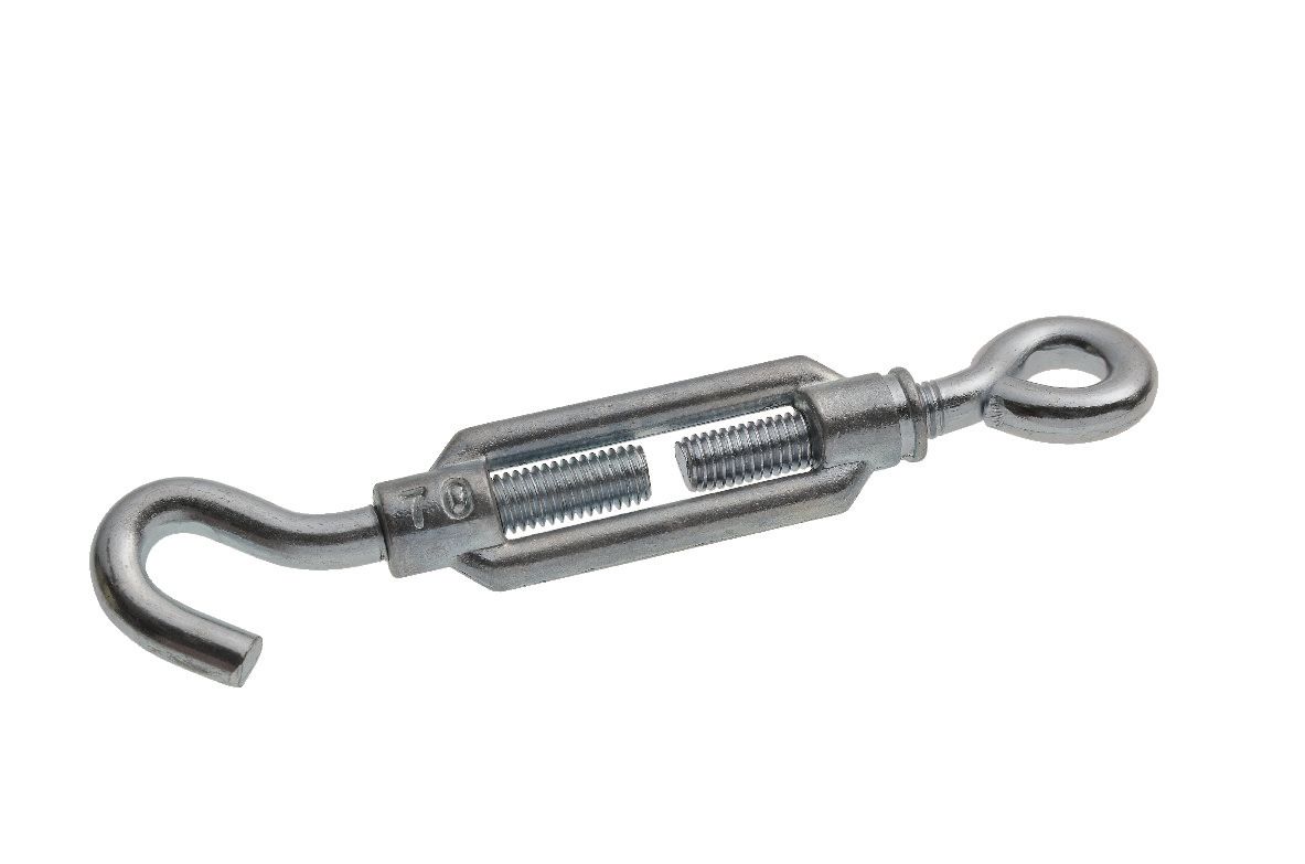 Image of Wickes Bright Zinc Plated Turnbuckle Hook & Eye - 8mm