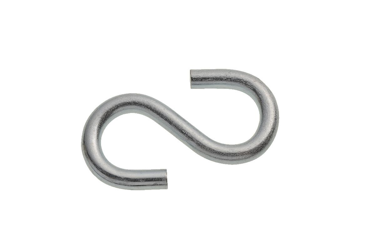 Wickes Bright Zinc Plated S Hook - 50mm - Pack 4