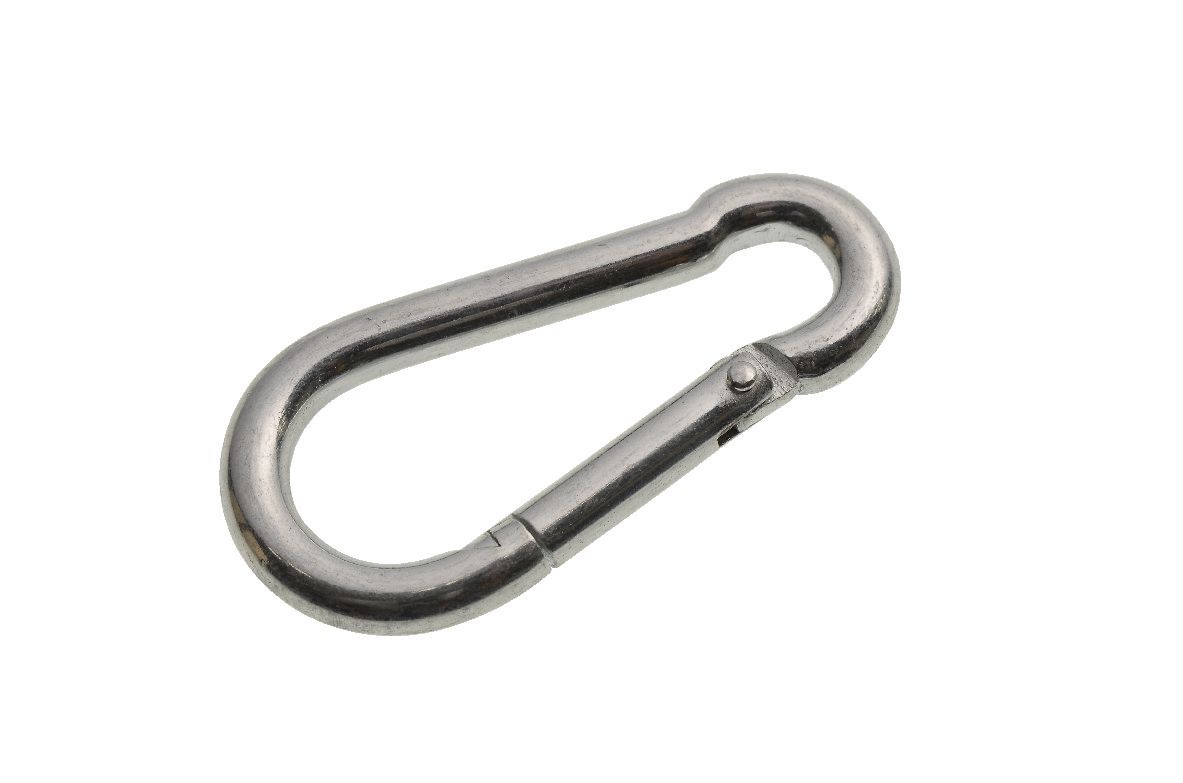 Image of Wickes Bright Zinc Plated Carbine Hook - 7mm - Pack 2