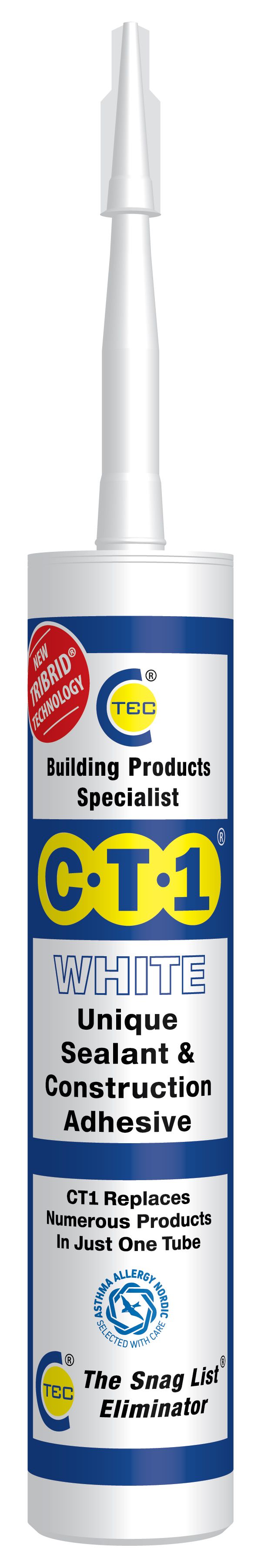 Image of Ct1 Sealant And Construction Adhesive - White - 290ml