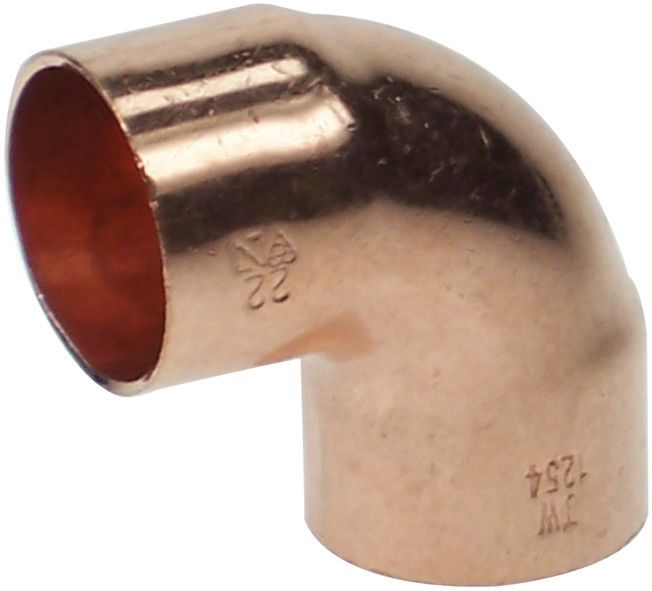 Image of Primaflow Copper End Feed Elbow - 22mm Pack Of 10
