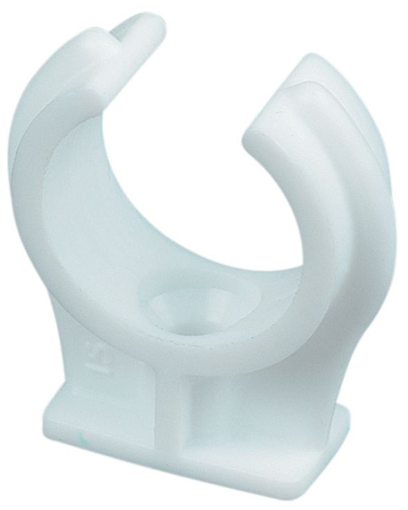 Image of Primaflow White Plastic Pipe Clips - 20mm Pack Of 50