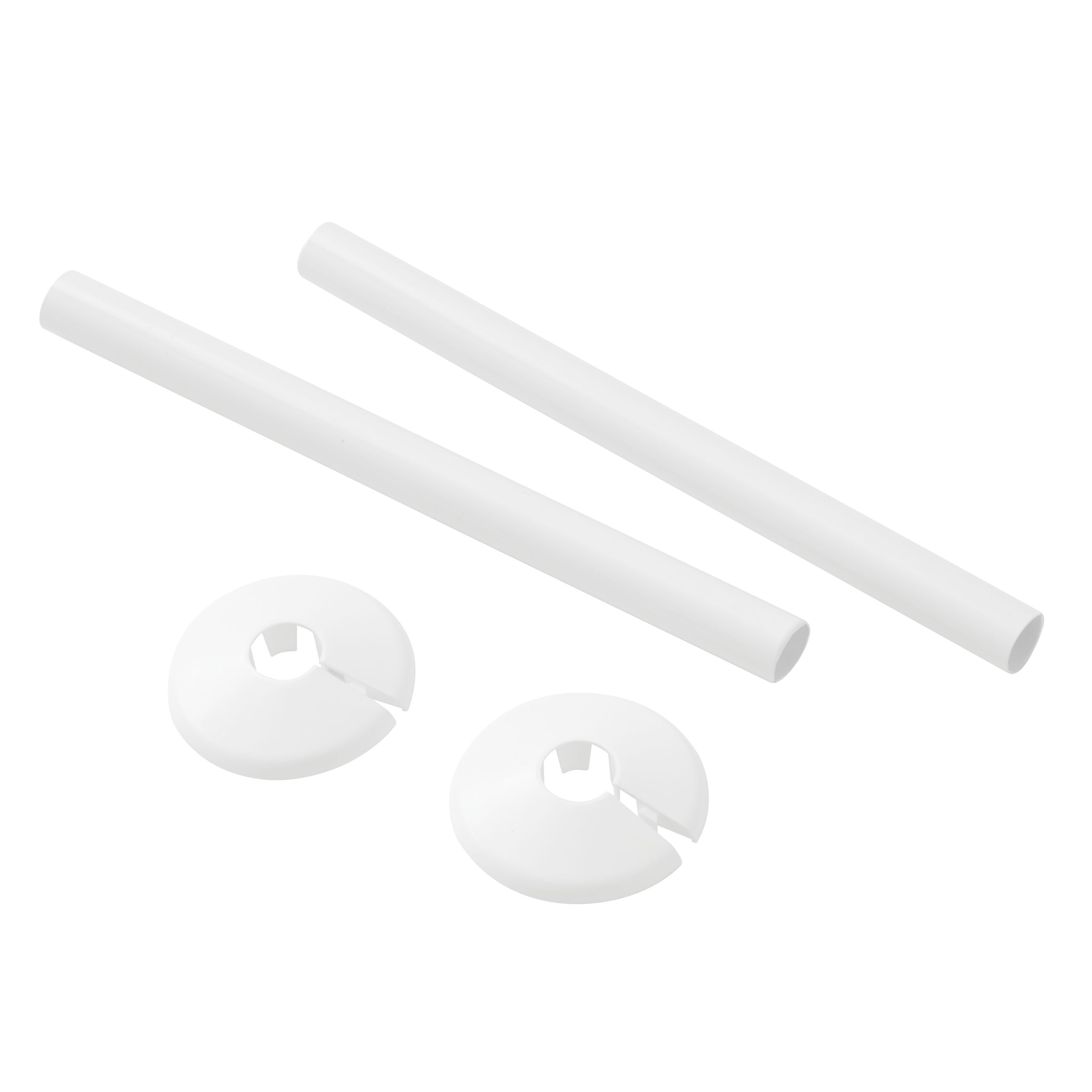 Image of Primaflow Towel Radiator Pipe Finishing Kit - White