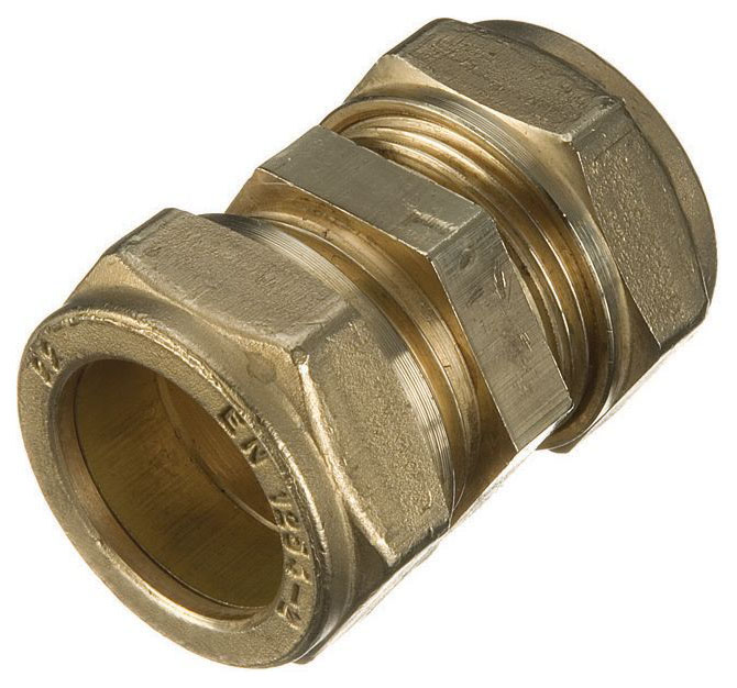 Image of Primaflow Brass Compression Straight Coupling - 28mm