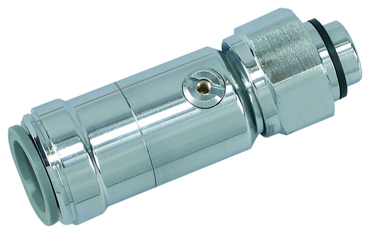 Image of John Guest Speedfit Isolating Valve with Tap Connector Chrome 15mm