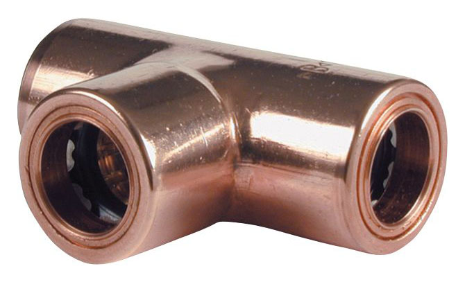 Image of Primaflow Copper Pushfit Equal Tee - 10mm