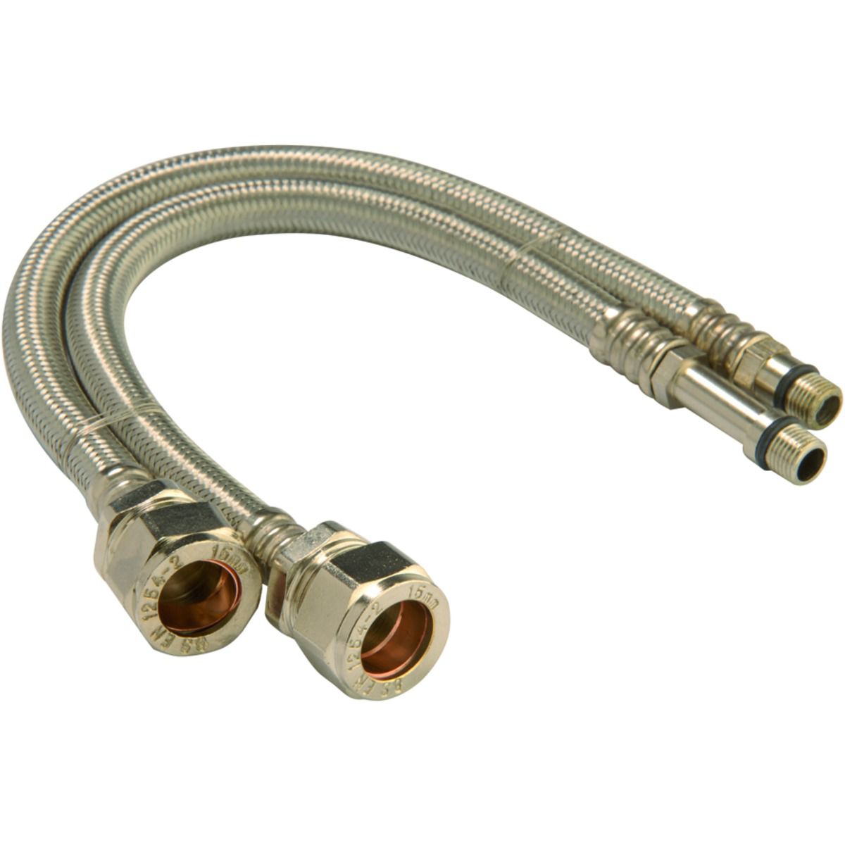 Image of Primaflow Flexible Monobloc Tap Connector - 15 X 12 X 300mm Pack Of 2