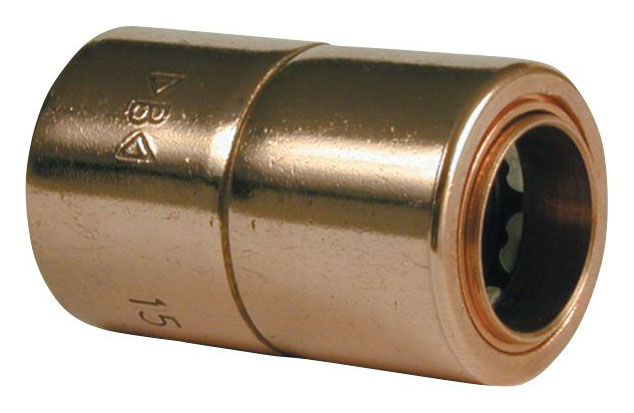 Primaflow Copper Pushfit Straight Coupling - 15mm