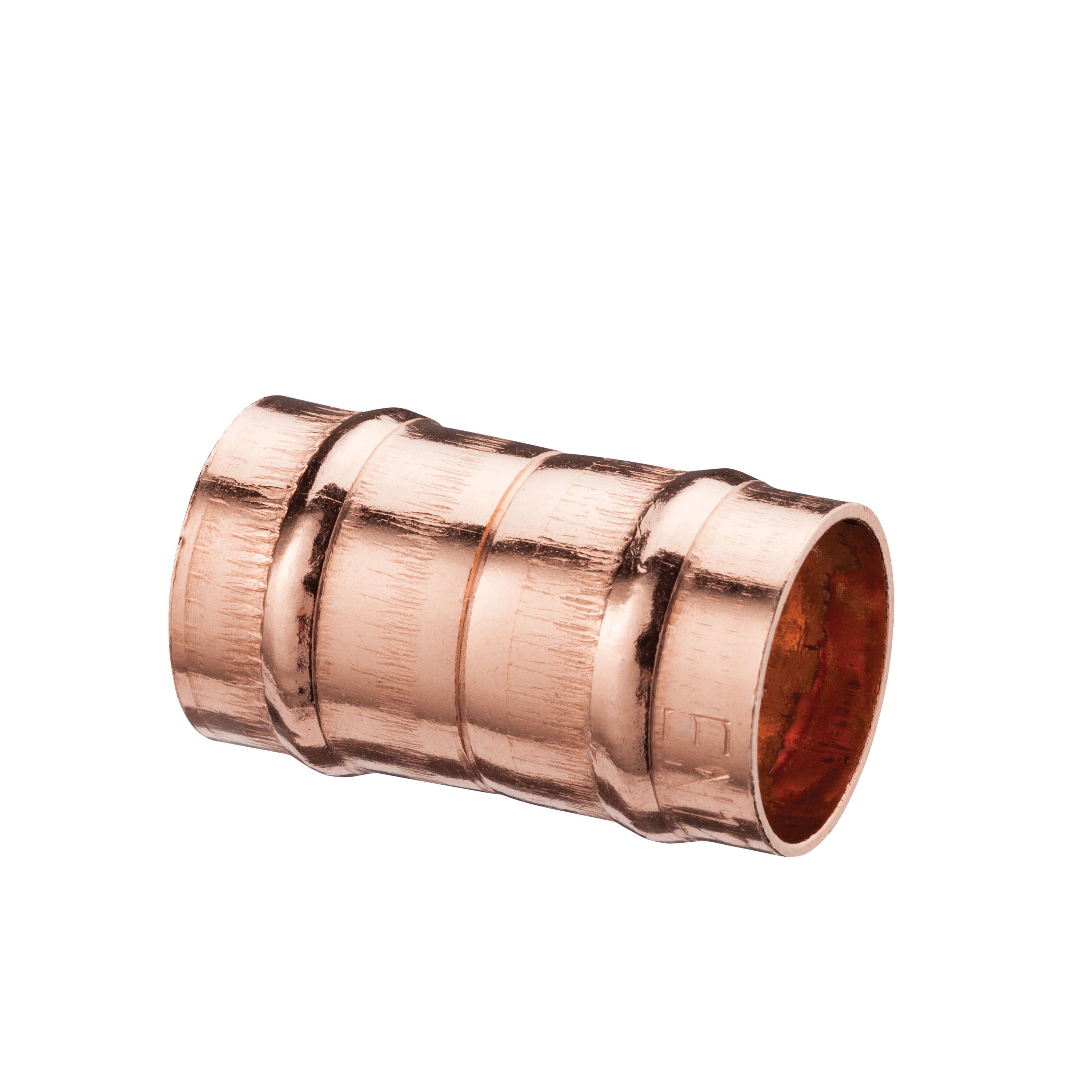 Image of Primaflow Copper Solder Ring Straight Coupling - 10mm Pack Of 2