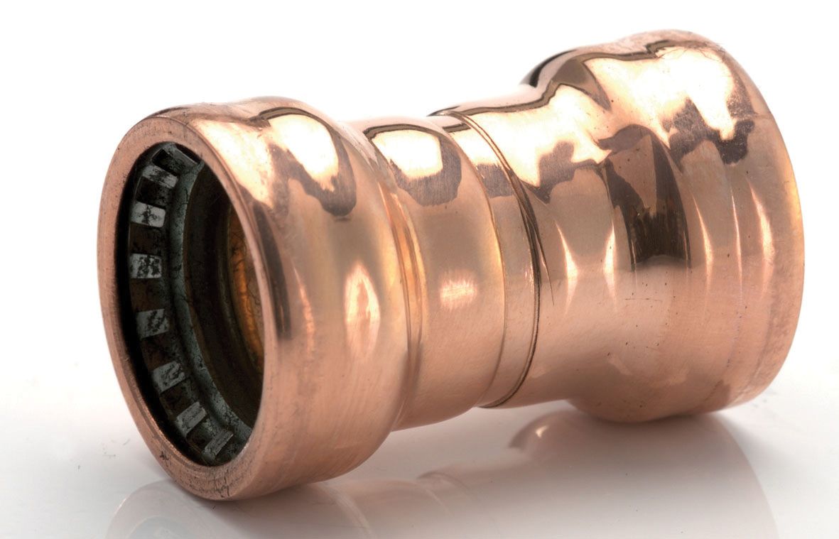 Primaflow Copper Pushfit Straight Coupling - 15mm Pack Of 5
