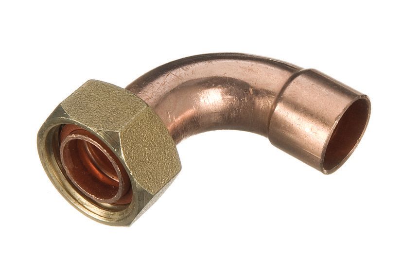 Image of Primaflow Copper End Feed Bent Tap Connector - 15mm x 1/2in Pack Of 2