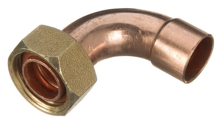 Image of Primaflow Copper End Feed Bent Tap Connector - 15mm x 1/2in Pack Of 2