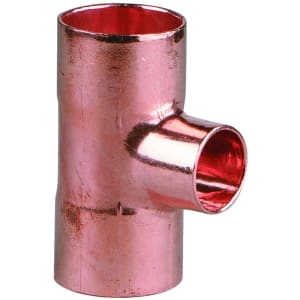 Primaflow Copper End Feed Reducing Tee - 22 X 22 X 15mm