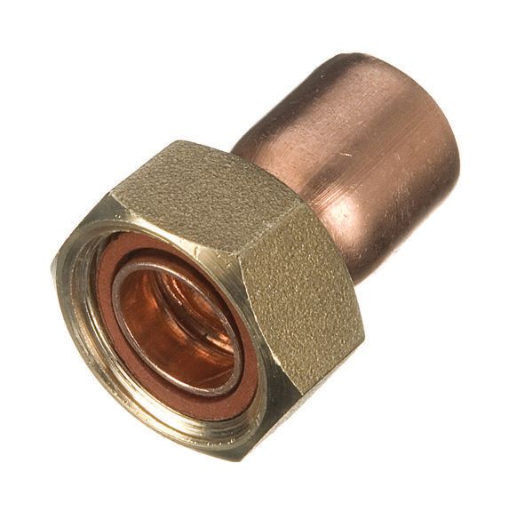 Image of Primaflow End Feed Straight Tap Connector - 22mm Pack Of 2