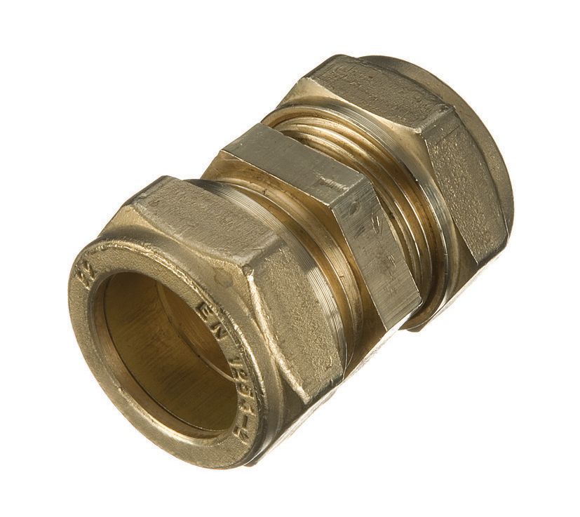 Image of Primaflow Brass Compression Straight Coupling - 22mm