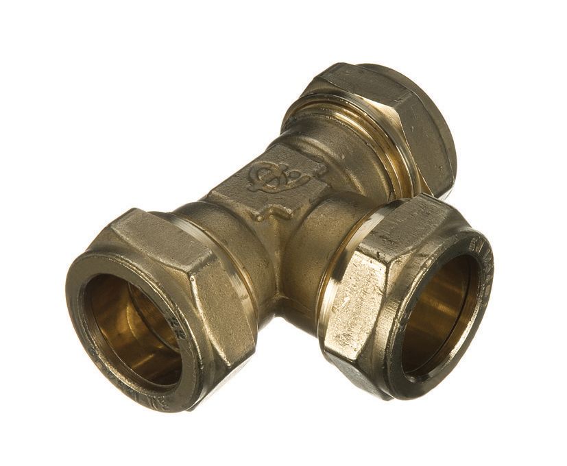 Image of Primaflow Brass Compression Equal Tee - 15mm