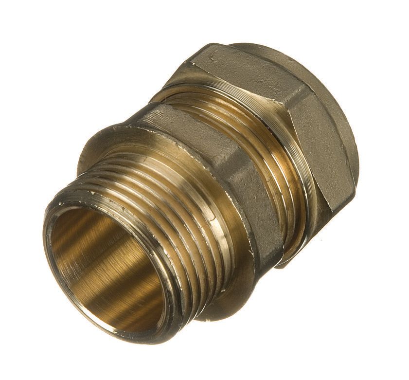 Image of Primaflow Brass Compression Male Iron Coupler - 15mm X 3/4in
