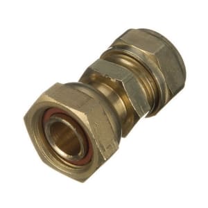 Primaflow Brass Compression Straight Tap Connector - 15mm x 1/2in