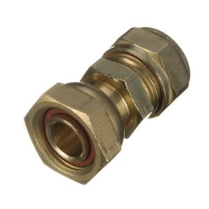 Primaflow Brass Compression Straight Tap Connector - 22mm X 3/4in
